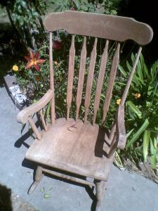 Rocking chair before fixing it up